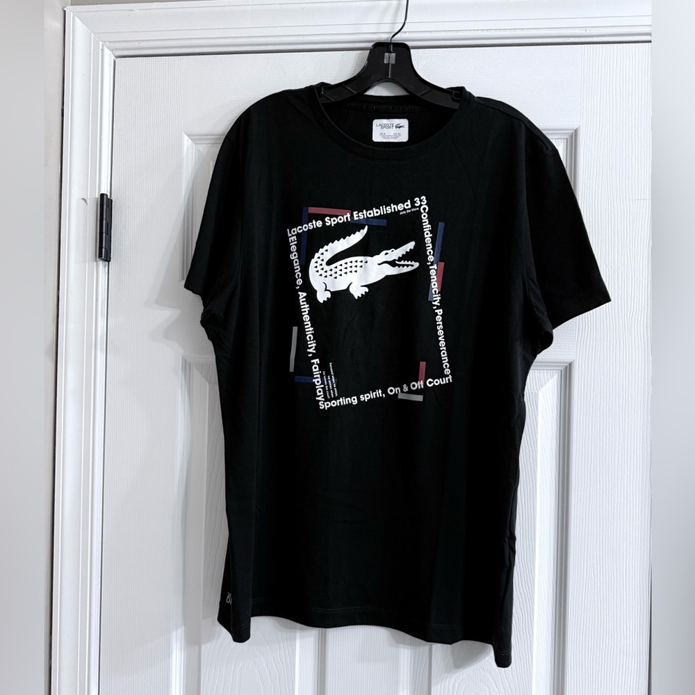 Lacoste Black Crocodile Graphic Men's T-Shirt